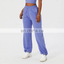 Custom Workout Adjustable Blank Jogger Pants Women Side Pockets Gym Sports Leggings thumbnail-3