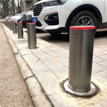 Safety Barrier Parking Driveway Security Bollard 304 SS With Led Light Metal Post Automatic Bollards thumbnail-4
