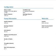 Flygt Sewage Lifting Pump MX3069HT3-254 Flygt 0.75KW Xylem thumbnail-4