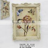 Flower Design Wall Resin Framed Art, Decorative Resin Framed for Wall, Wall Decorative Wooden Framed Art