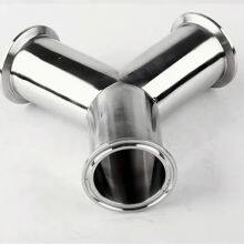 Hot Sale Guaranteed Quality Unique Sanitary Stainless Steel304 316 Pipe Fitting Tri Clamp Tee Y Type Tee thumbnail-5