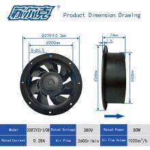 High Quality External Rotor Axial Flow Fan 200FZY-DB 220V 380V IP44 Cooling Fan thumbnail-2
