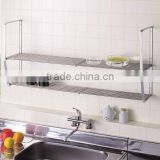 reliable Stainless Steel pipe material storage shelf with water resistance for kitchen made in Japan