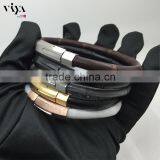 2016 Viya New Arrival 4mm5mm6mm Lizard Leather Cord TOP Sale Luxury Leather Jewelry for Men Bracelet thumbnail-6