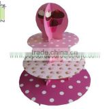Cupcake Cardboard Counter Displays with Pink wave point design