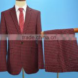 2016 new product High Quality wholesale oem factory Hand Made stripe check Woolen Wedding Man business Suit