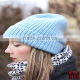Cashmere Fashion Hand Knitted Winter Hat thumbnail-1