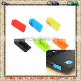 Colorful silicone anti dust stopper cover for macbook connect or usb dust plug