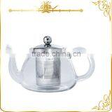 Clear Borosilicate glass tea pots Heat Resistant with 304 filter