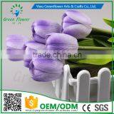 2016 Wholesale Multicolor 32CM Artificial Flowers Bouquet Wedding Bridal Real Touch Christmas Decorative Flower Tulip thumbnail-1
