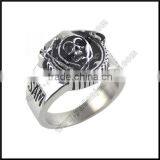 Stainless Steel Mens Skull Ring thumbnail-3