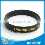 2016 Crazy Sale Yellow Debossed Logo Sports 3d Custom Silicone Wristband thumbnail-1