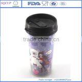 Newest Double Wall Plastic Starbucks Mug With Removable Paper Inside and With Handle or no Handle thumbnail-3