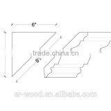 White Primed Crown Moulding With Gesso and Water Base Painting thumbnail-1