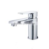 Deck mounted single lever chrome plating brass basin faucet