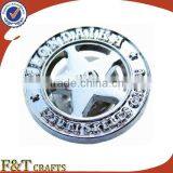 3D Star Hollowed-out Silver Metal Badge thumbnail-1