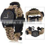 Handmade Paracord Polyester Watch Fashion Paracord Watch With Compassm Flint Whistle thumbnail-6