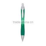 Rio Ballpoint Pen With Contoured Rubber Grip-transgreen