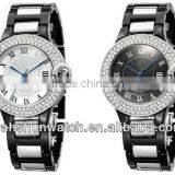 Lovers Black and White Crystal Ceramic Watch thumbnail-1
