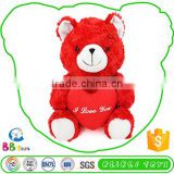 Factory Driect Sale Soft Plush Toy Red Heart Teddy Bear