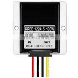 DC DC Step Down Power Converter (9-40V)24V 12V to 5V 20A Voltage Regulator With Aluminum Box Waterproof 100W