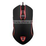 RGB LED Backlit Custom Logo Gaming Mouse With Antiskid Leather Texture Design thumbnail-4