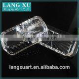 LX-H005 Handmade Crystal Clear Press Square Glass Butter Dish Quality Choice thumbnail-5