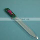 BLC-003 14cm Soft Rubber Handle With Pvc Bag Clear Glass Nail File