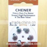 A312 zinc air hearing aid battery 1.4V button cell battery ready to use d