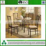 Dining Room Furniture Metal Frame Table and Chair MDF Top 1+4 thumbnail-2