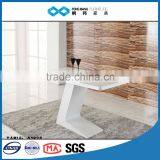 High Gloss Finish Dining Table With Stainless Steel Base thumbnail-1