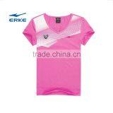 ERKE Womens V-neck Shirt Custom T-shirt Cheap Sports T-shirt Summer T-shirt for Women OEM/wholesale China Manufacture thumbnail-5