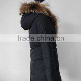 Ladies Waist Shaped Real Raccoon Fur Trim Hood Down Parka thumbnail-4