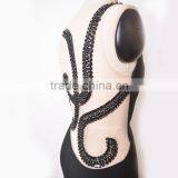 Exquisite Black Beaded Big Size Womens Wholesale Clothing Western Gowns Party Dresses Best Lady Wedding Sex Prom Evening Gown thumbnail-3