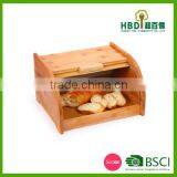 New Products High Quality Hot Selling Bamboo Bread Box,bread Bin Storage Box, Wholesale thumbnail-2