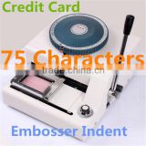 JIAXU 75CE characters 2 IN 1 Manual PVC card raised character embossing machine with indent