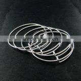69mm Diameter Silver Plated Brass Simple Wiring Bracelet for Beading 1900099 thumbnail-1