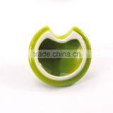 Set Of 3 White Flower Printed Round Ceramic Spice Container Spice Jar With Lid thumbnail-6