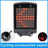 High Quality 64 LED Wireless Remote Control Bicycle Bike Signal Brake Rear Light With Laser Warning thumbnail-3