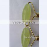 2015 Top Grade Jade Roller Carved Brand Logo Real Jade Face Care Massage Roller thumbnail-2