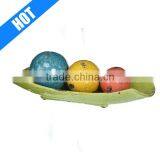 Decorative Ceramic Balls in Tray, Set of 4 thumbnail-1