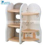 Bookcase Furniture the Cute Children's Plastic Bookcase and Storage Rack Shelf thumbnail-3