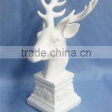 Hot Selling Resin White Deer Head Decoration thumbnail-1