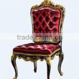 Retro Art Painting Home Furniture Dinning Room Set, Noble Blue Round Dinning Table With Chair/Sideboard thumbnail-3