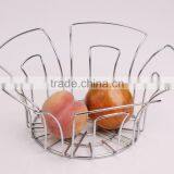 Metal Wire Fruit Basket,Kitchen Metal Fruit Rack Roundness Shape thumbnail-3