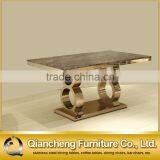Dubai Design Rose Golden Dining Table for Banquet thumbnail-4