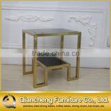 2016 Eurpean Style Brushed Golden Stainless Steel Side Table thumbnail-3