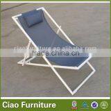 GOOD QUALITY ALUMINUM BEACH SUN BED PORTABLE FOLDING LOUNGER thumbnail-1