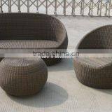 Outdoor Ding Dong Feng Furniture All-weather Patio Rattan Round Sofa Set for Sale thumbnail-5