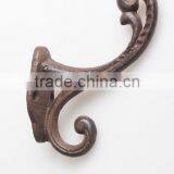 Antique-Style Double Rustic School COAT HOOK Cast Iron Wall Mount Hardware thumbnail-1